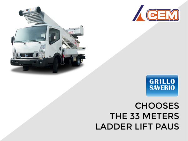 Grillo elige el elevador de escalera de 33 metros PAUS en Nissan Cabstar